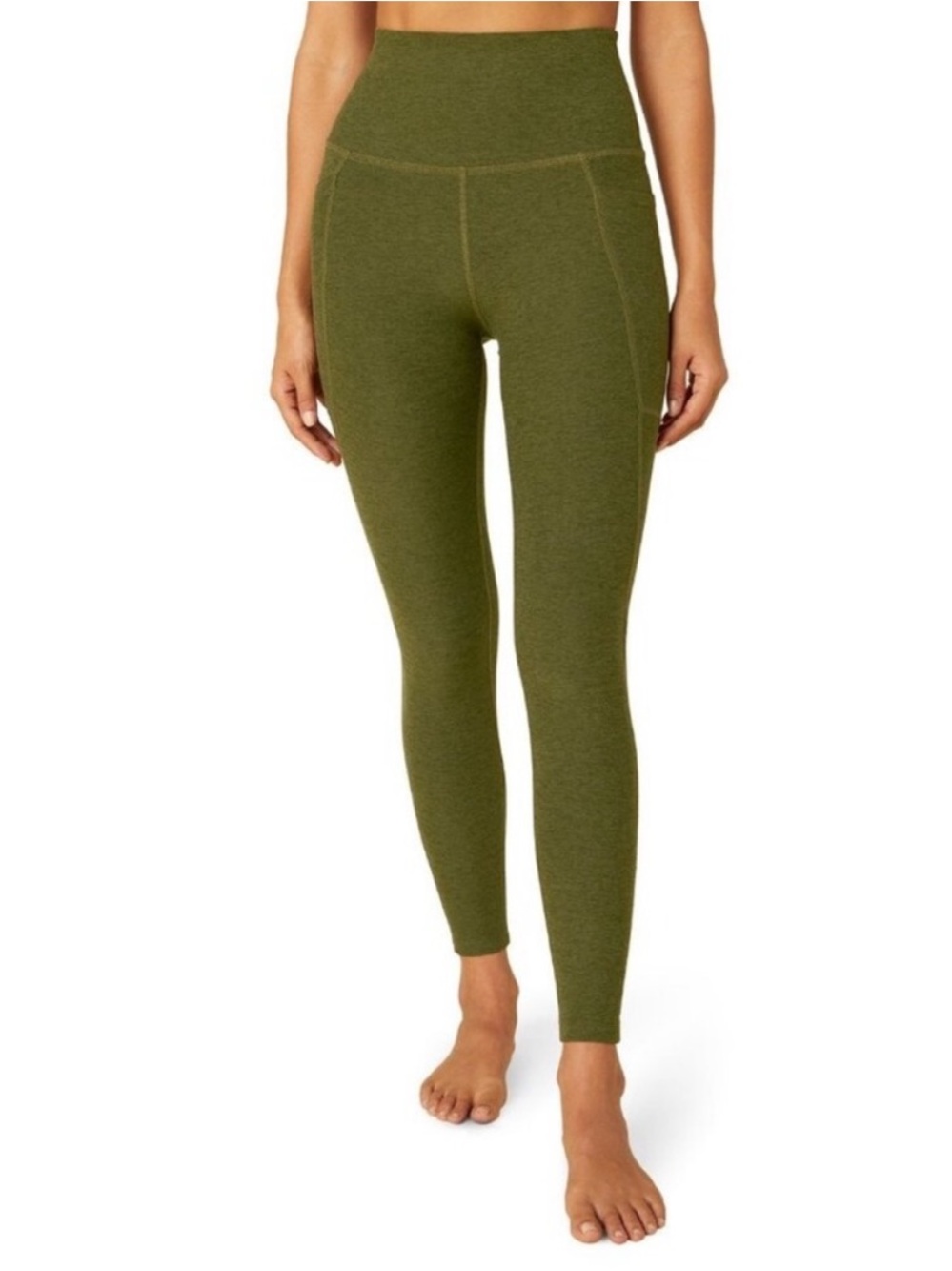 Beyond Yoga Spacedye Out Of Pocket High Waisted Legging Deep Olive Heather S